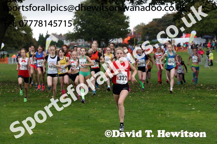 Girls under-13s Northern Cross Country Relays, Graves Park, Sheffield. Photo: David T. Hewitson/Sports for All Pics